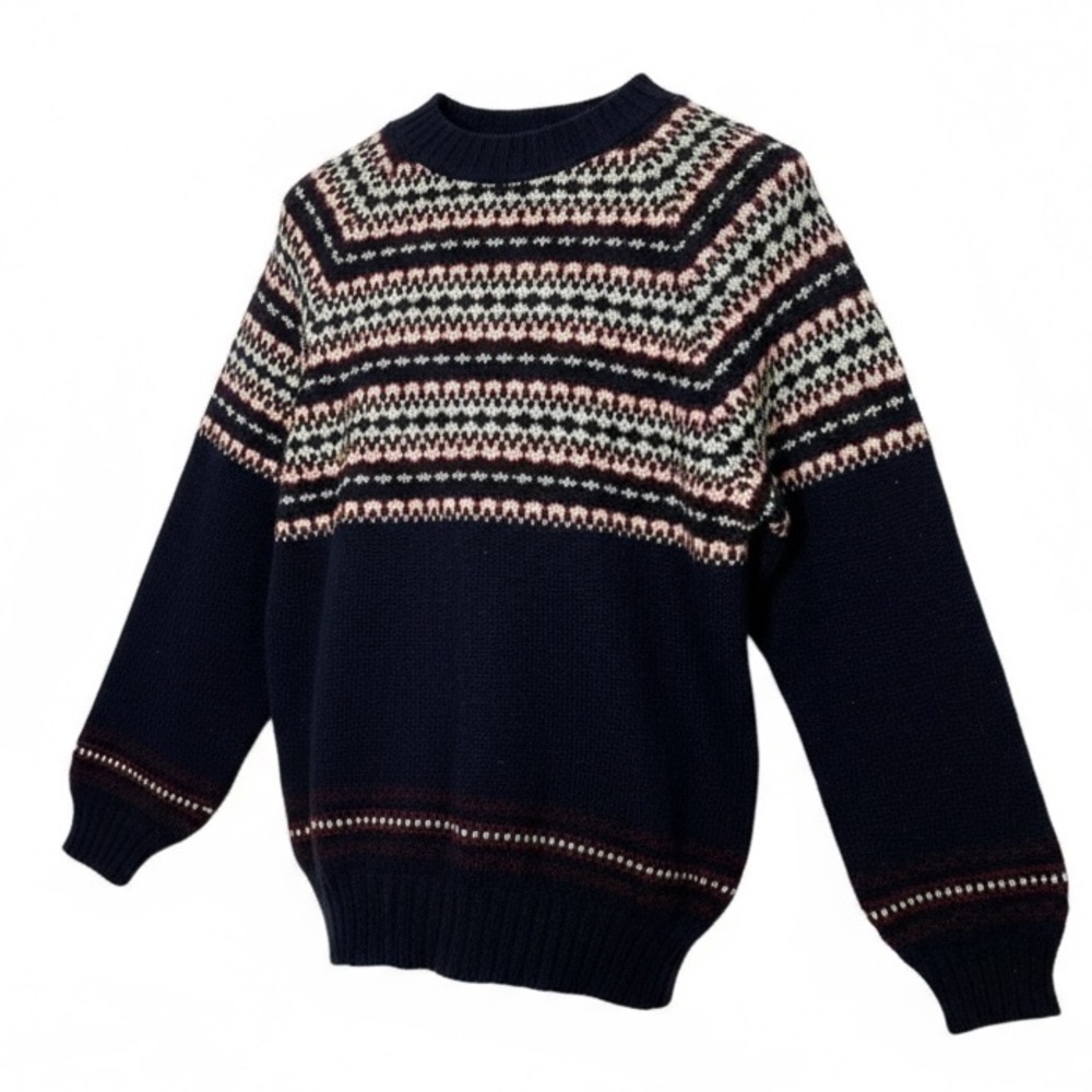 Pendleton Country Fair Isle Shetland Wool Sweater Oregon Heritage Unisex S Knit